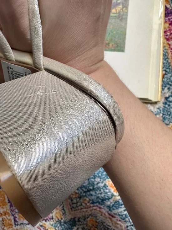 Metallic Block Heel Sandals - Picture 16 of 16